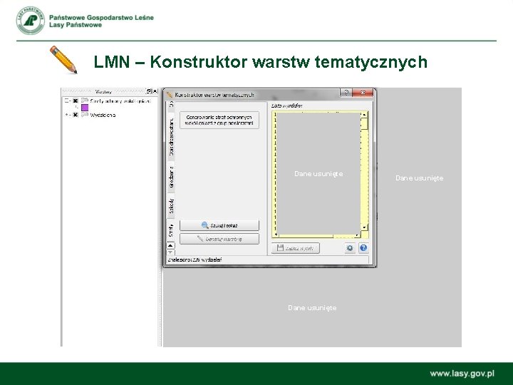 LMN – Konstruktor warstw tematycznych Dane usunięte 