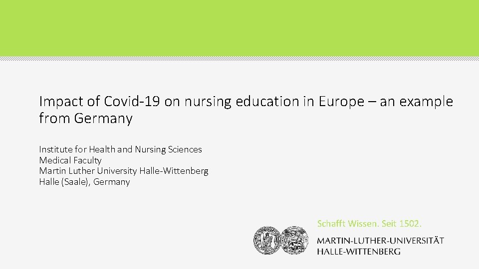Impact of Covid19 on nursing education in Europe