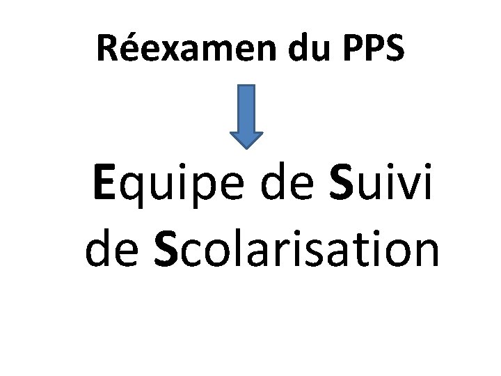 Réexamen du PPS Equipe de Suivi de Scolarisation 