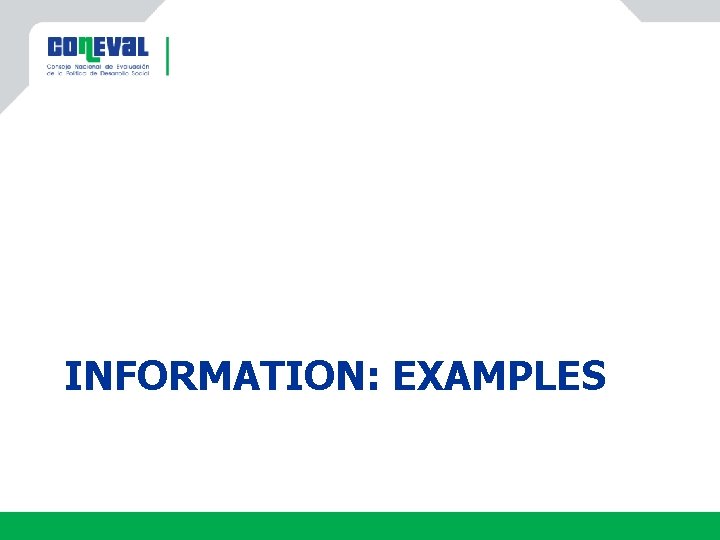 INFORMATION: EXAMPLES 