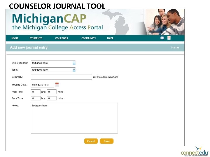 COUNSELOR JOURNAL TOOL 