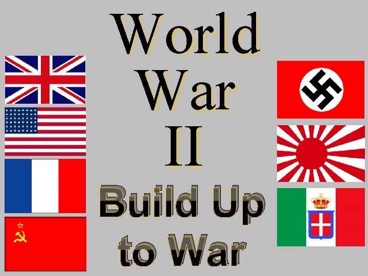 World War II Build Up to War Buildup