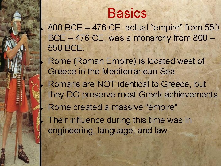 The History of Ancient Rome Basics 800 BCE