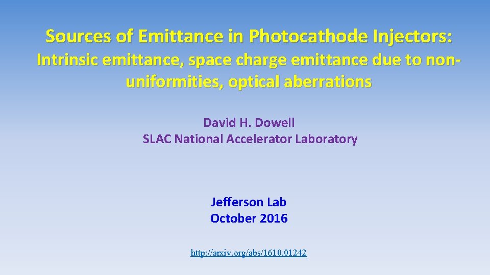 Sources of Emittance in Photocathode Injectors: Intrinsic emittance, space charge emittance due to nonuniformities,