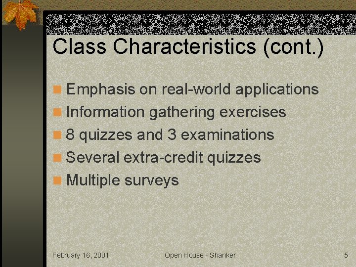 Web CT as a Tool in Distance Learning