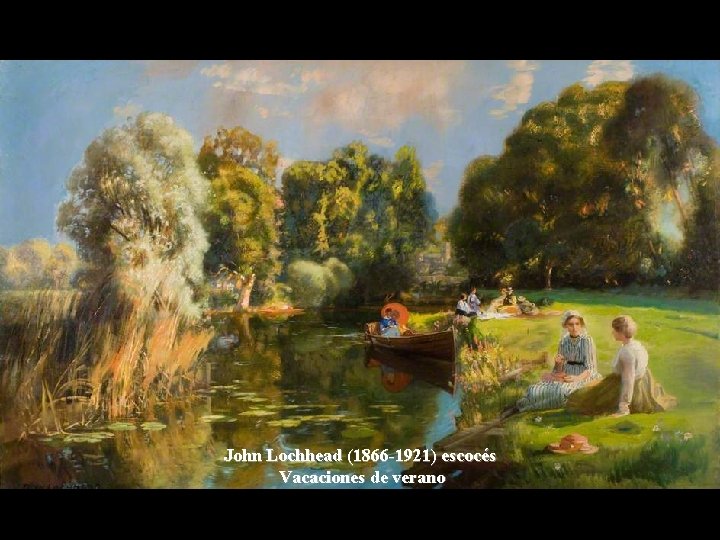 John Lochhead (1866 -1921) escocés Vacaciones de verano 