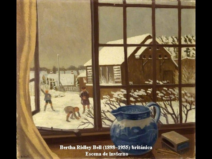Bertha Ridley Bell (1898– 1955) británica Escena de invierno 