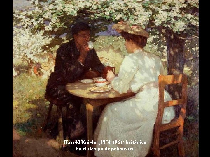 Harold Knight (1874 -1961) británico En el tiempo de primavera 