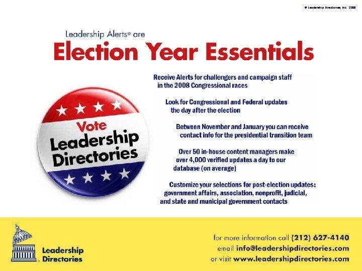 © Leadership Directories, Inc. 2008 
