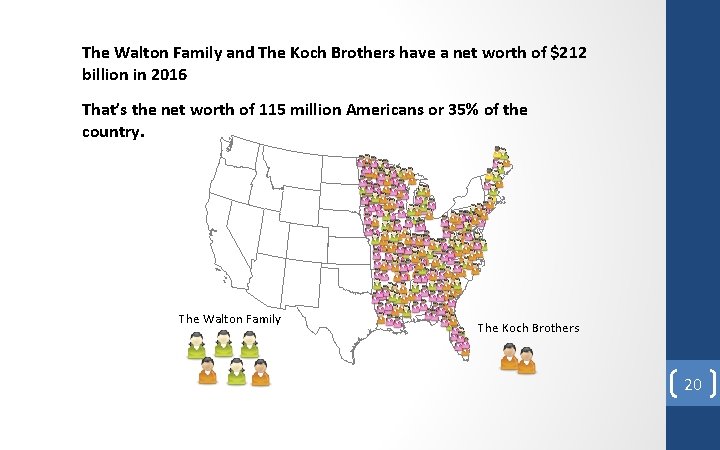 The Walton Family and The Koch Brothers have a net worth of $212 billion