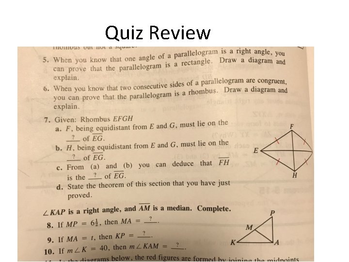 Quiz Review 