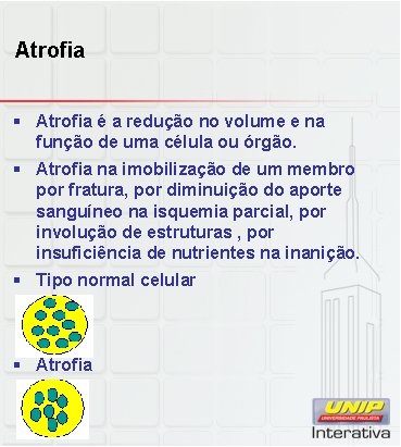 Atrofia § Atrofia é a redução no volume e na função de uma célula