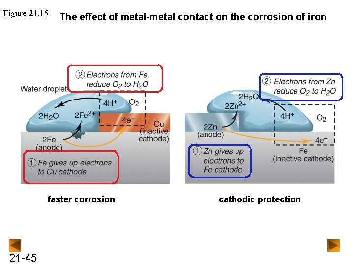 Figure 21. 15 The effect of metal-metal contact on the corrosion of iron faster