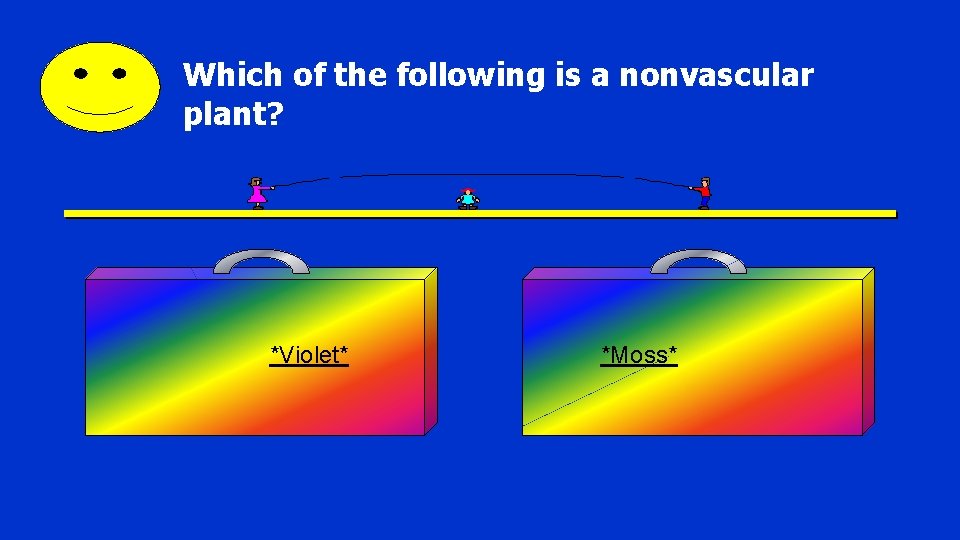 Which of the following is a nonvascular plant? *Violet* *Moss* 