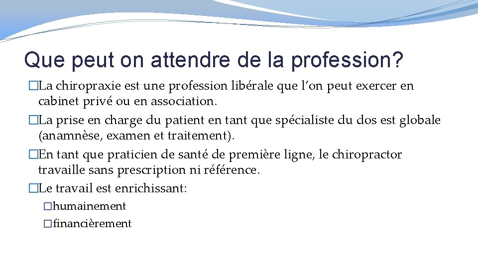 Quelle profession choisir La chiropraxie Quest ce que — free download