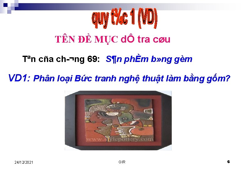 TÊN ĐỀ MỤC dÔ tra cøu Tªn cña ch ¬ng 69: S¶n phÈm b»