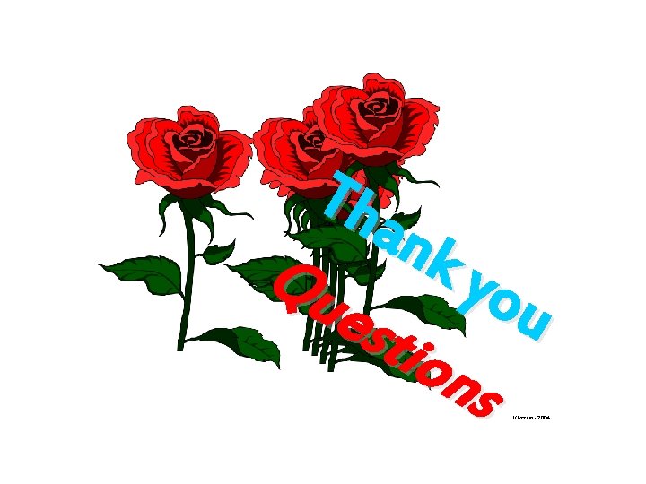 Th ank Qu you est ion s I/Azzam - 2004 