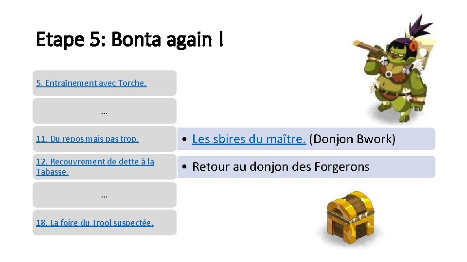 Etape 5: Bonta again ! 5. Entraînement avec Torche. … 11. Du repos mais