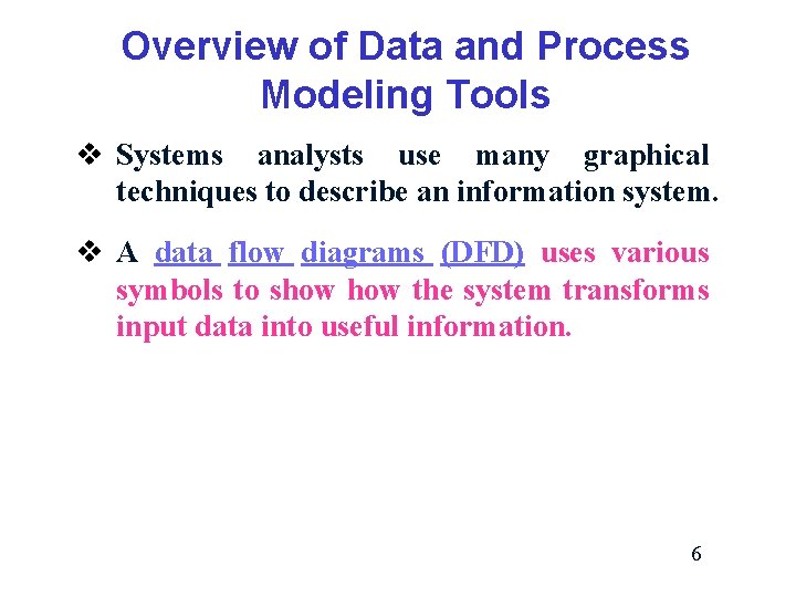 Chapter 5 Data and Process Modeling Chapter Description