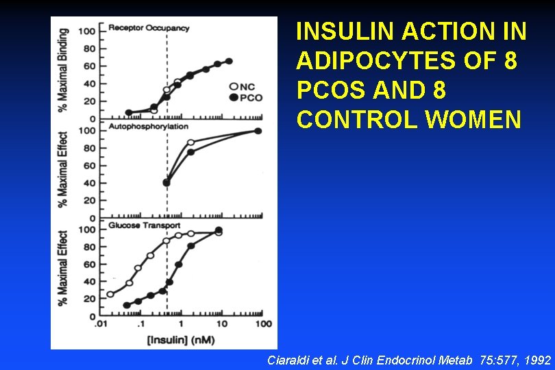 INSULIN ACTION IN ADIPOCYTES OF 8 PCOS AND 8 CONTROL WOMEN Ciaraldi et al.