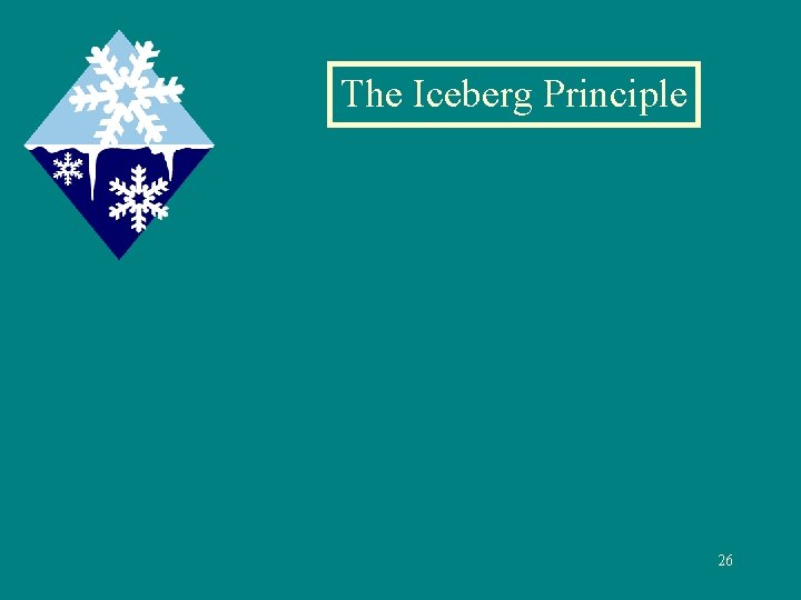 The Iceberg Principle 26 