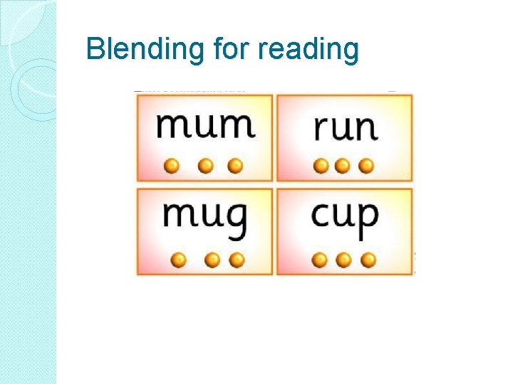 Blending for reading 