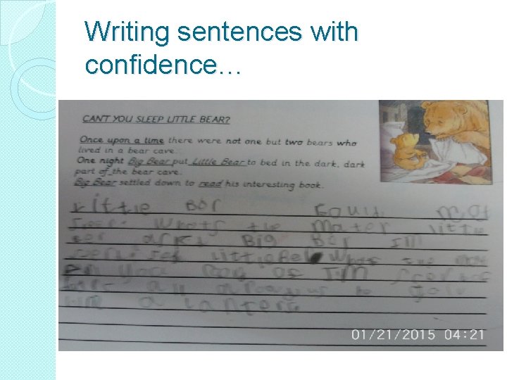 Writing sentences with confidence… 