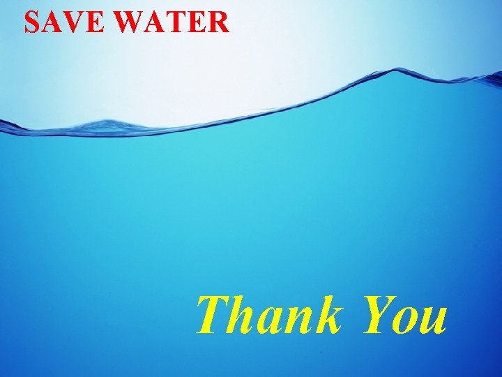 SAVE WATER Thank You 