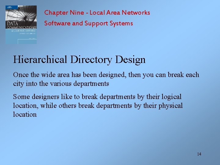 Chapter Nine - Local Area Networks Software and Support Systems Hierarchical Directory Design Once