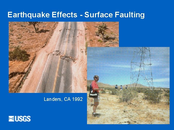 Earthquake Effects - Surface Faulting Landers, CA 1992 