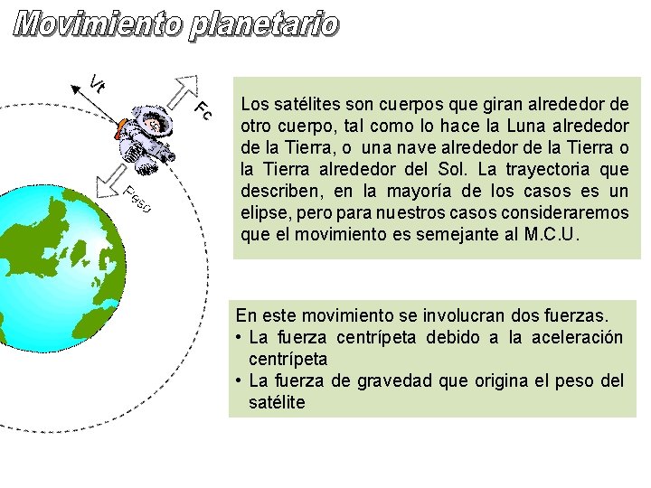 Los satélites son cuerpos que giran alrededor de otro cuerpo, tal como lo hace