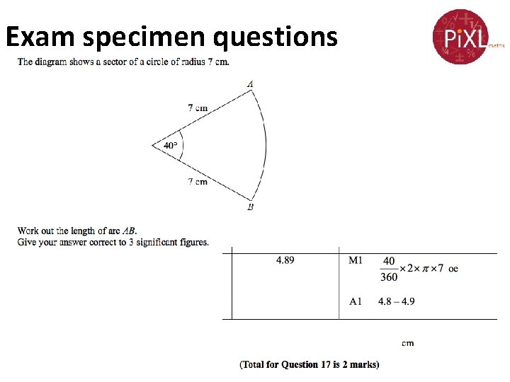 Exam specimen questions 