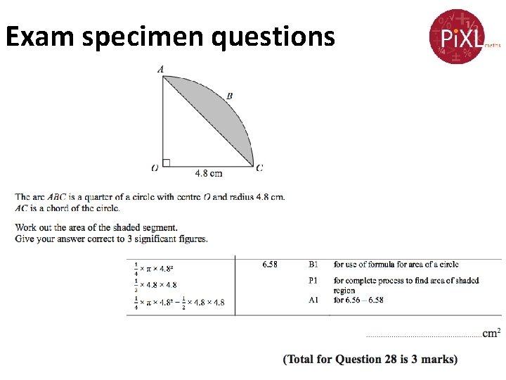 Exam specimen questions 