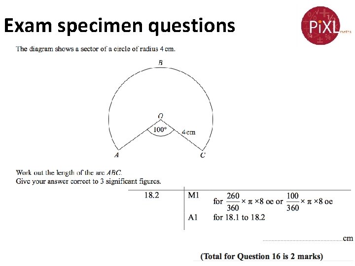 Exam specimen questions 