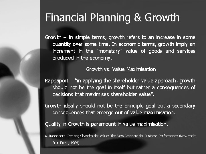 Financial Planning & Growth – In simple terms, growth refers to an increase in