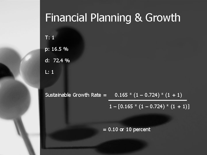 Financial Planning & Growth T: 1 p: 16. 5 % d: 72. 4 %