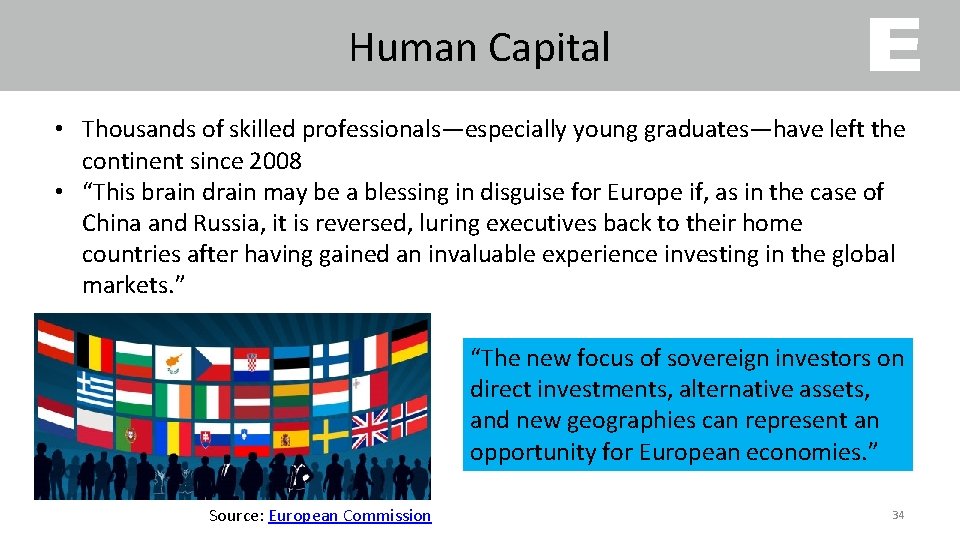 Human Capital • Thousands of skilled professionals—especially young graduates—have left the continent since 2008