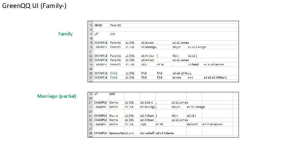 Green. QQ UI (Family-) Family Marriage (partial) 
