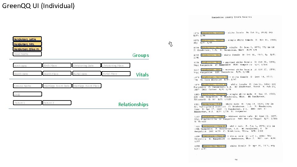 Green. QQ UI (Individual) Henderson, Lottie Henderson, Mrs. Henderson, Olive m. Groups Head Name