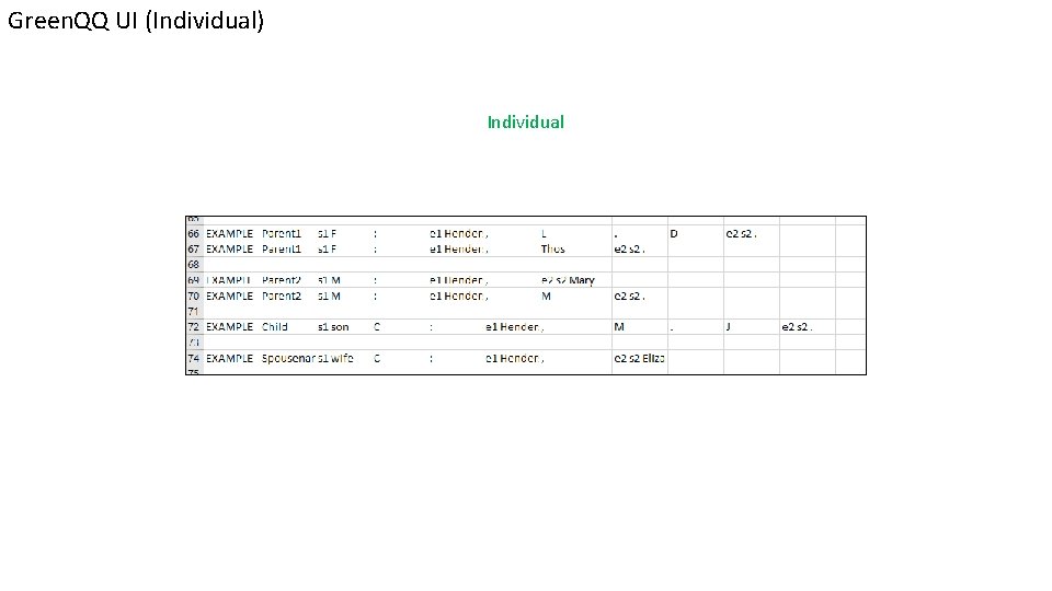 Green. QQ UI (Individual) Individual 