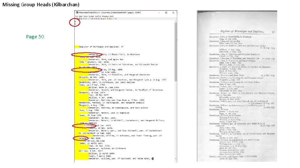Missing Group Heads (Kilbarchan) Page 50 