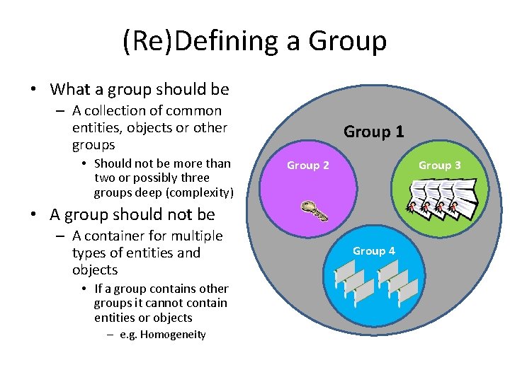 (Re)Defining a Group • What a group should be – A collection of common