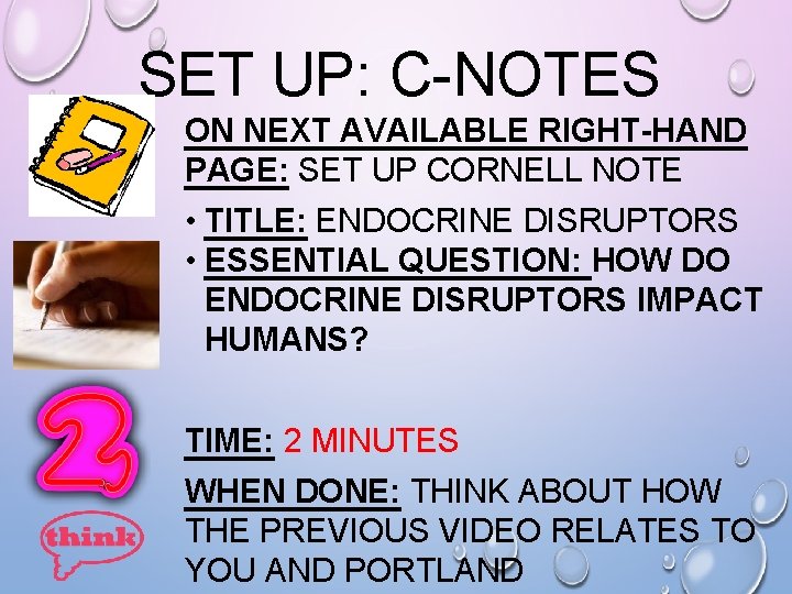 SET UP: C-NOTES ON NEXT AVAILABLE RIGHT-HAND PAGE: SET UP CORNELL NOTE • TITLE: SET UP: C-NOTES ON NEXT AVAILABLE RIGHT-HAND PAGE: SET UP CORNELL NOTE • TITLE: