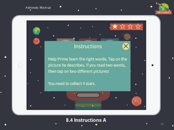 Astronuts: Mock-up 8. 4 Instructions A 18 