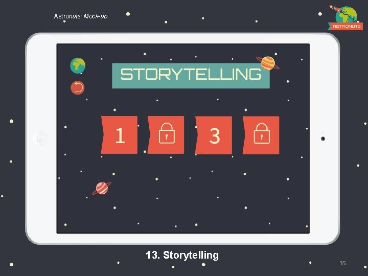 Astronuts: Mock-up 13. Storytelling 35 