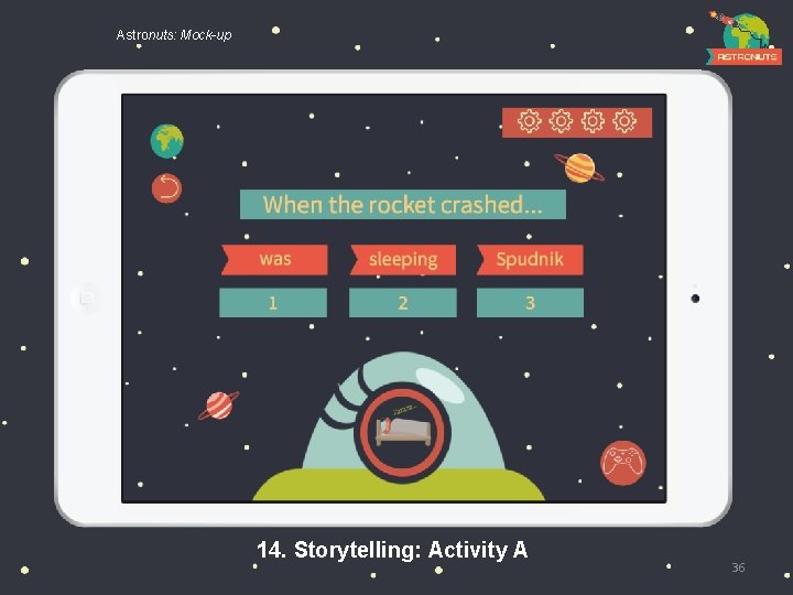 Astronuts: Mock-up 14. Storytelling: Activity A 36 