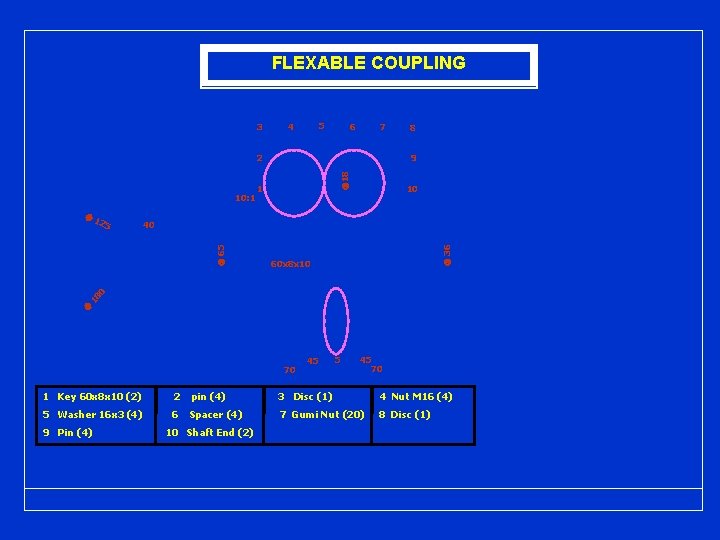 FLEXABLE COUPLING 3 5 4 6 7 2 10: 1 18 1 10 40 FLEXABLE COUPLING 3 5 4 6 7 2 10: 1 18 1 10 40