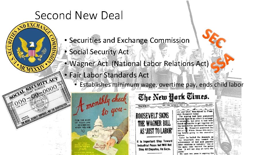 Second New Deal SE C • Securities and Exchange Commission • Social Security Act