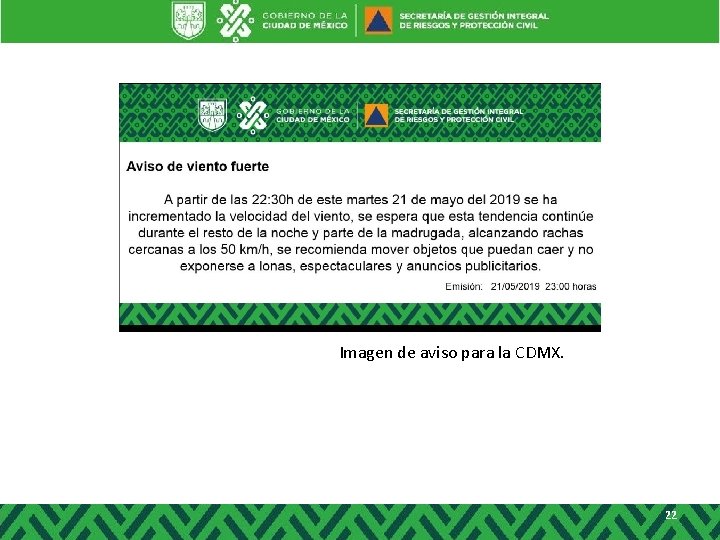 Imagen de aviso para la CDMX. 22 Imagen de aviso para la CDMX. 22