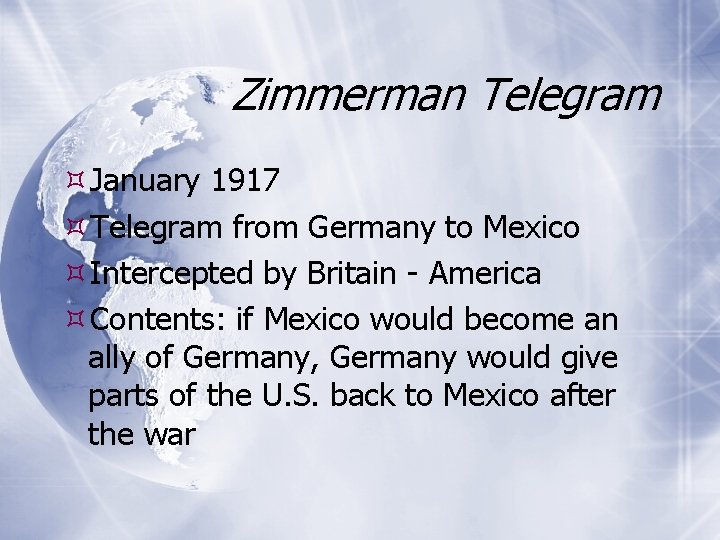 Zimmerman Telegram January 1917 Telegram from Germany to Mexico Intercepted by Britain - America